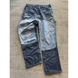 The Source Magazine Vintage Patchwork Carpenter Jeans Y2K Rap JNCO‎ Style 36x32